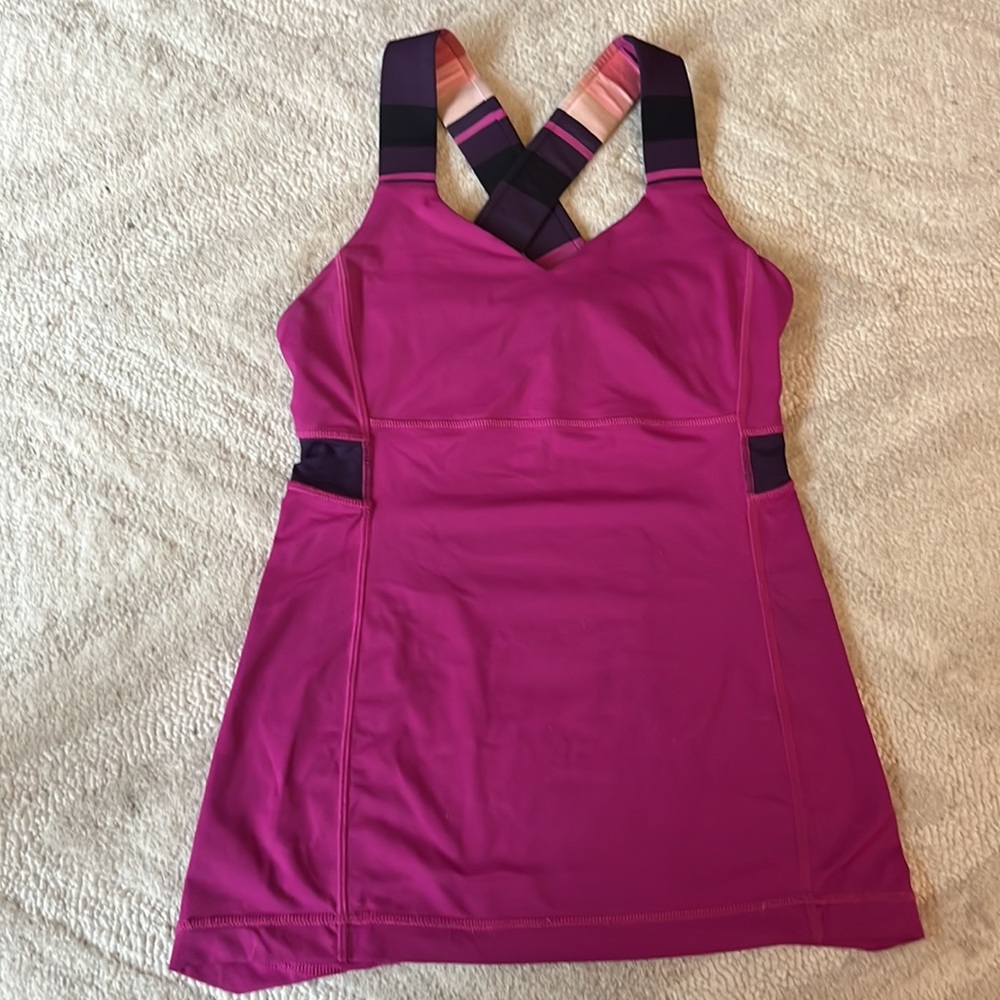 Lululemon Push Ur Limits Tank, Raspberry, Size 4.… - image 4